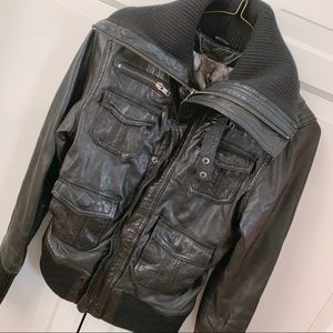 Line Neiman Marcus Black Leather Jacket